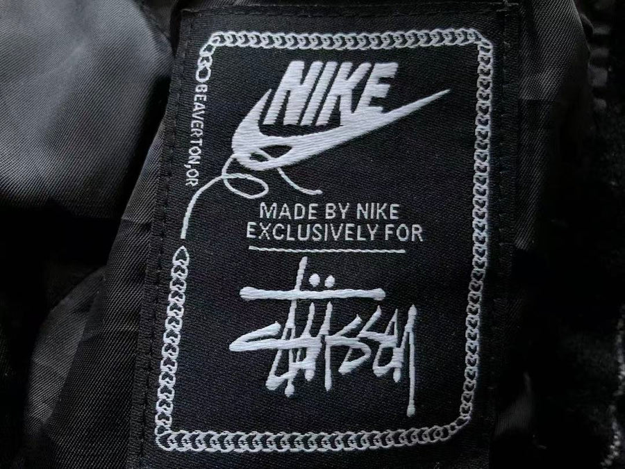 Veste Nike x Stüssy – Stripe Wool Jacket Noir Rayé