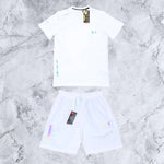 Ensemble Sportif Under Armour Reflective – T-Shirt & Short Blanc 1