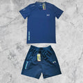 Ensemble Sportif Under Armour Reflective – T-Shirt & Short Bleu