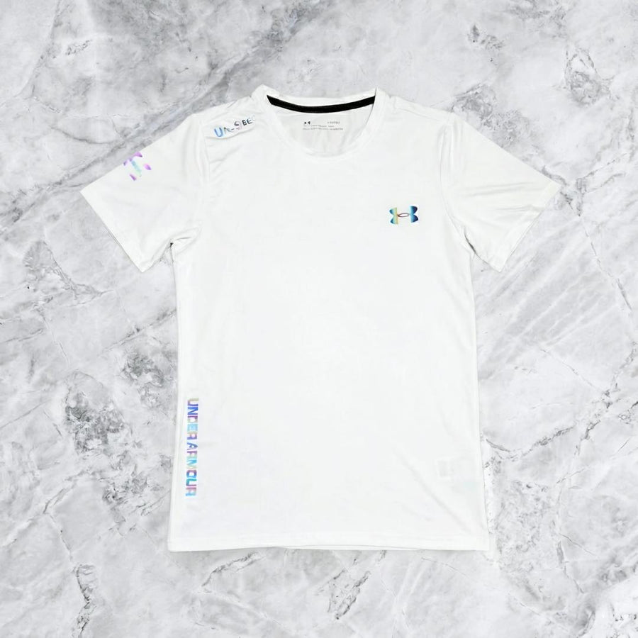 Ensemble Sportif Under Armour Reflective – T-Shirt & Short Blanc