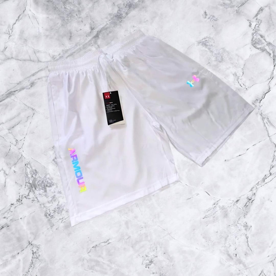 Ensemble Sportif Under Armour Reflective – T-Shirt & Short Blanc