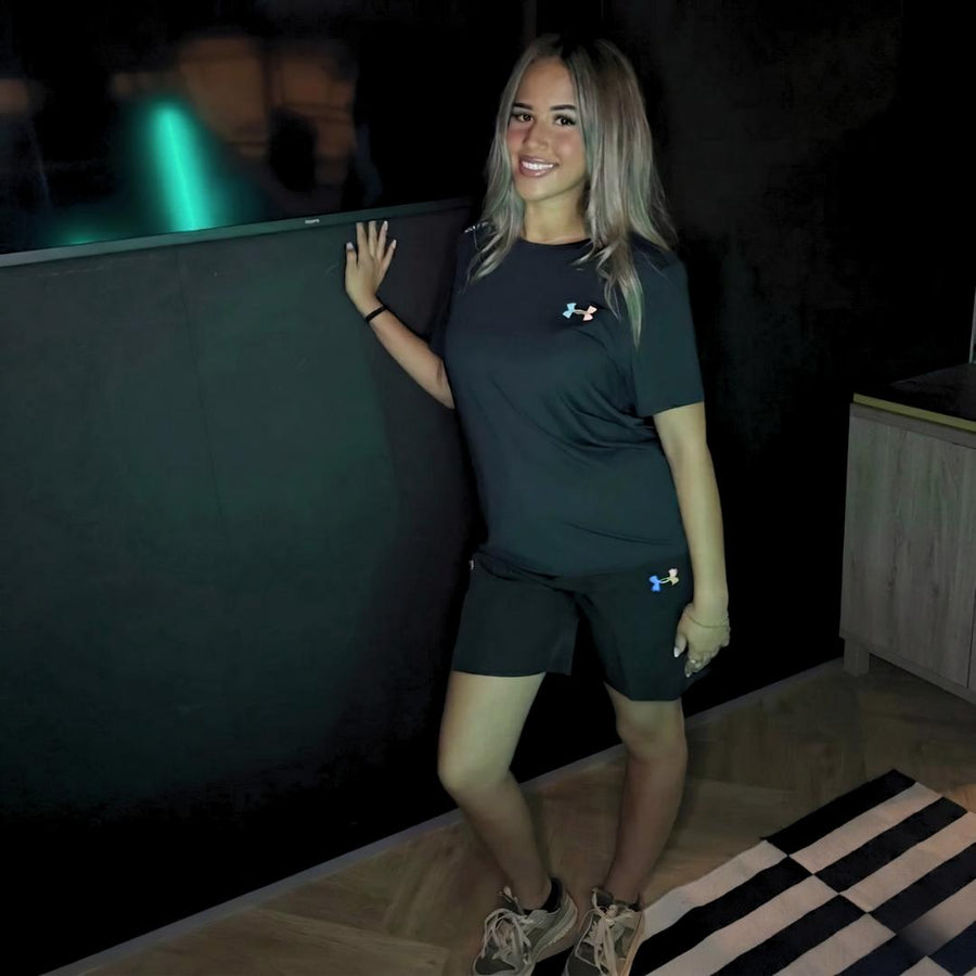 Ensemble Sportif Under Armour Reflective – T-Shirt & Short Noir