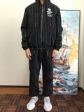 Veste Nike x Stüssy – Stripe Wool Jacket Noir Rayé