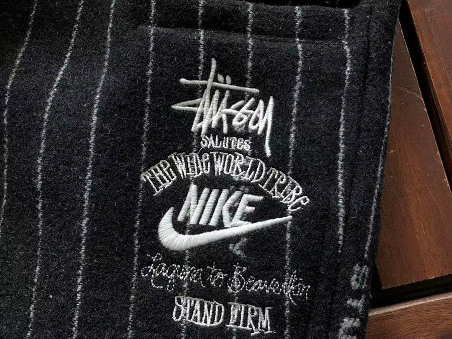 Veste Nike x Stüssy – Stripe Wool Jacket Noir Rayé