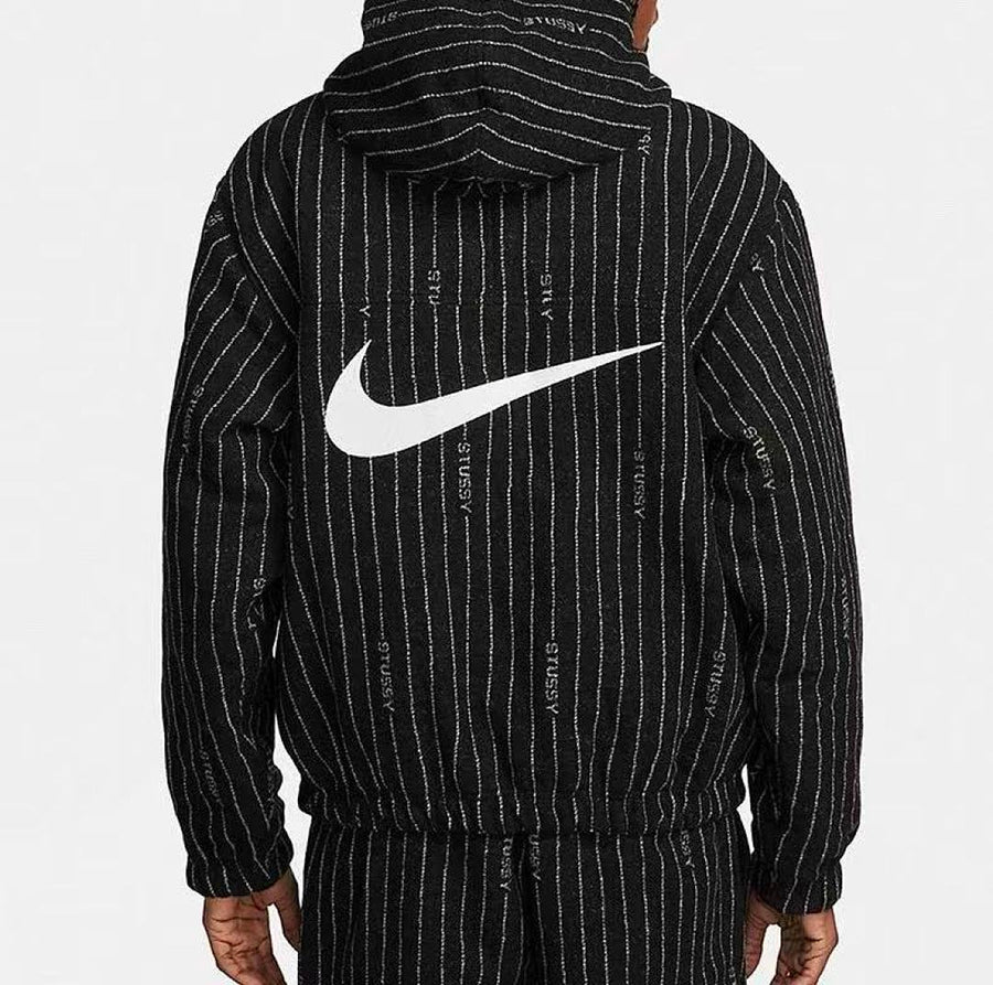 Veste Nike x Stüssy – Stripe Wool Jacket Noir Rayé