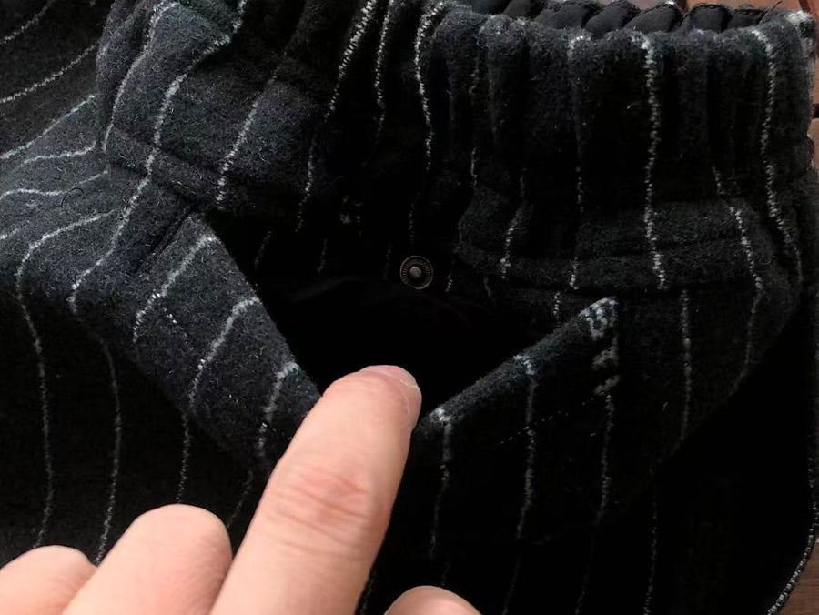 Veste Nike x Stüssy – Stripe Wool Jacket Noir Rayé