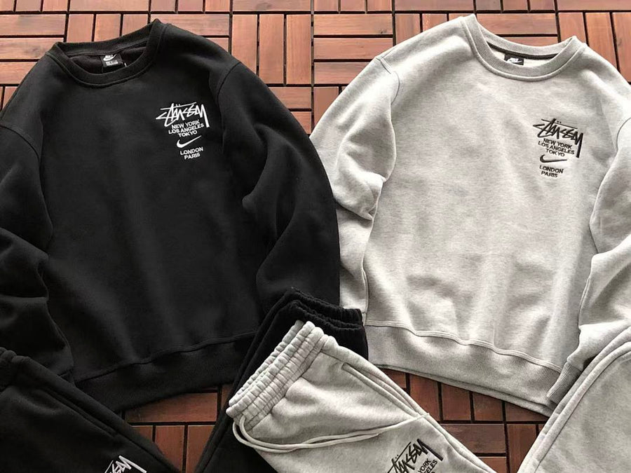 Survêtement Nike x Stüssy – Ensemble Crewneck & Pantalon Fleece SS24